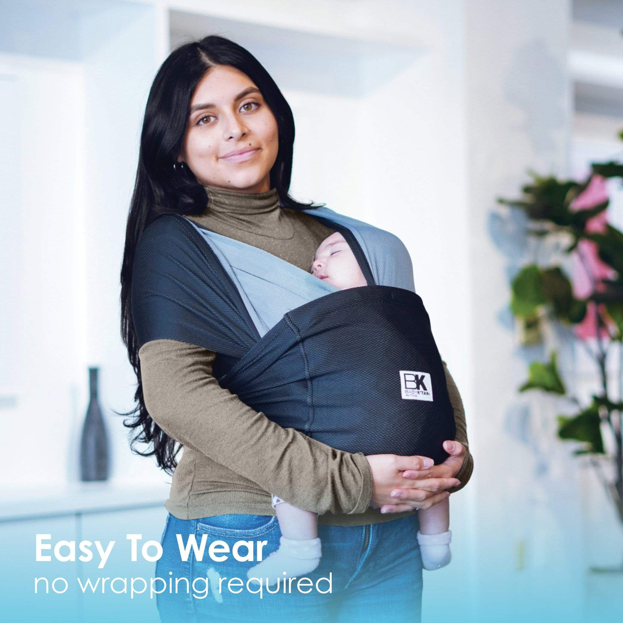 Baby K'tan Active Oasis Baby Carrier | Black-Grey - Image 11