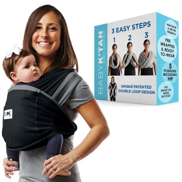 Baby K'tan Active Oasis Baby Carrier | Black-Grey - Image 17