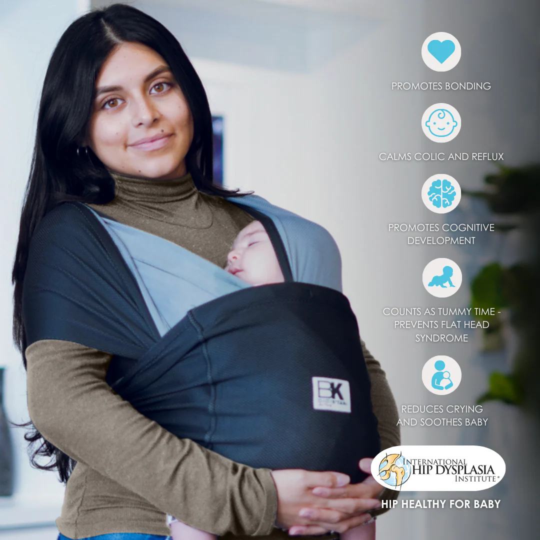 Baby K'tan Active Oasis Baby Carrier | Black-Grey - Image 5