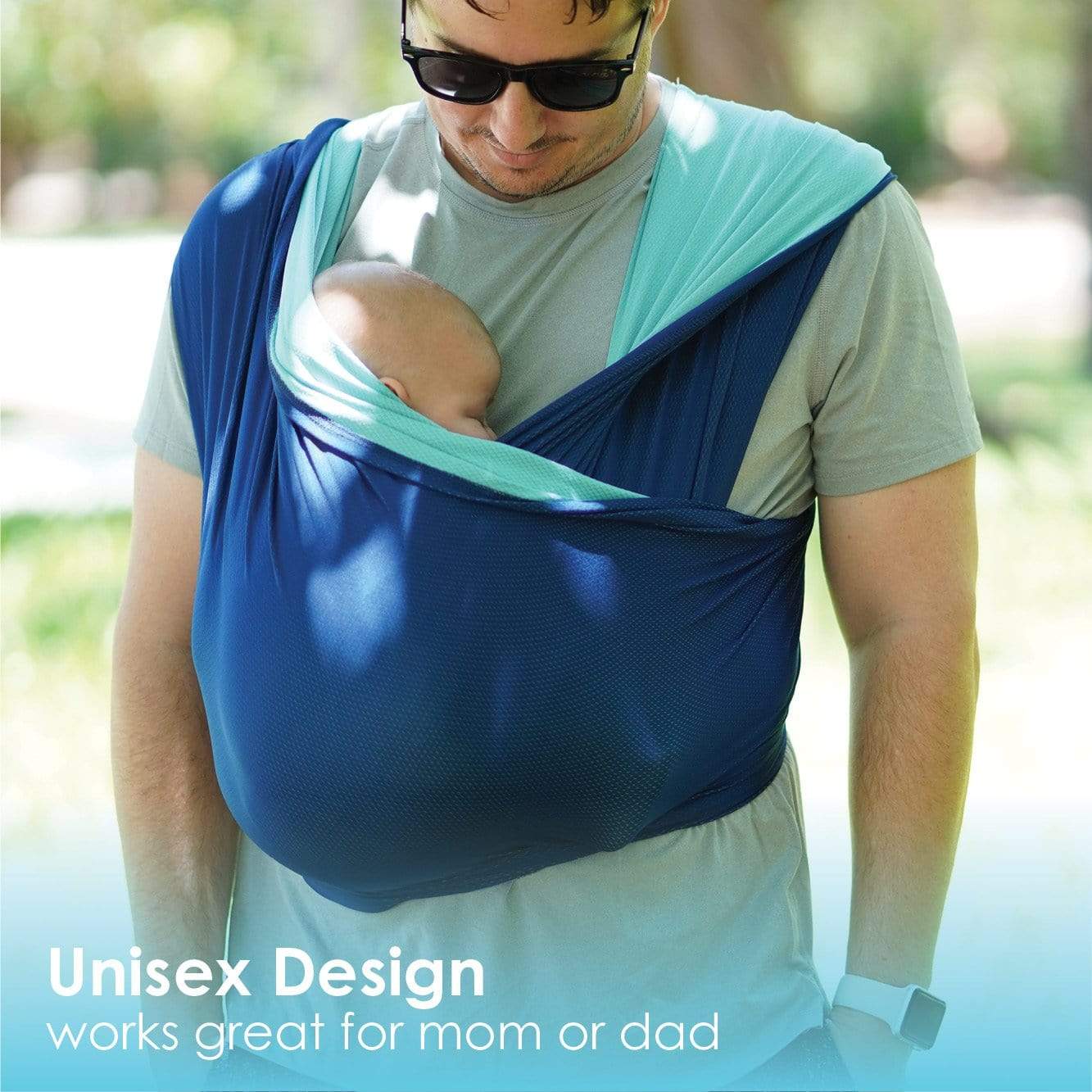 Baby K'tan Active Oasis Baby Carrier | Blue-Turquoise - Image 16