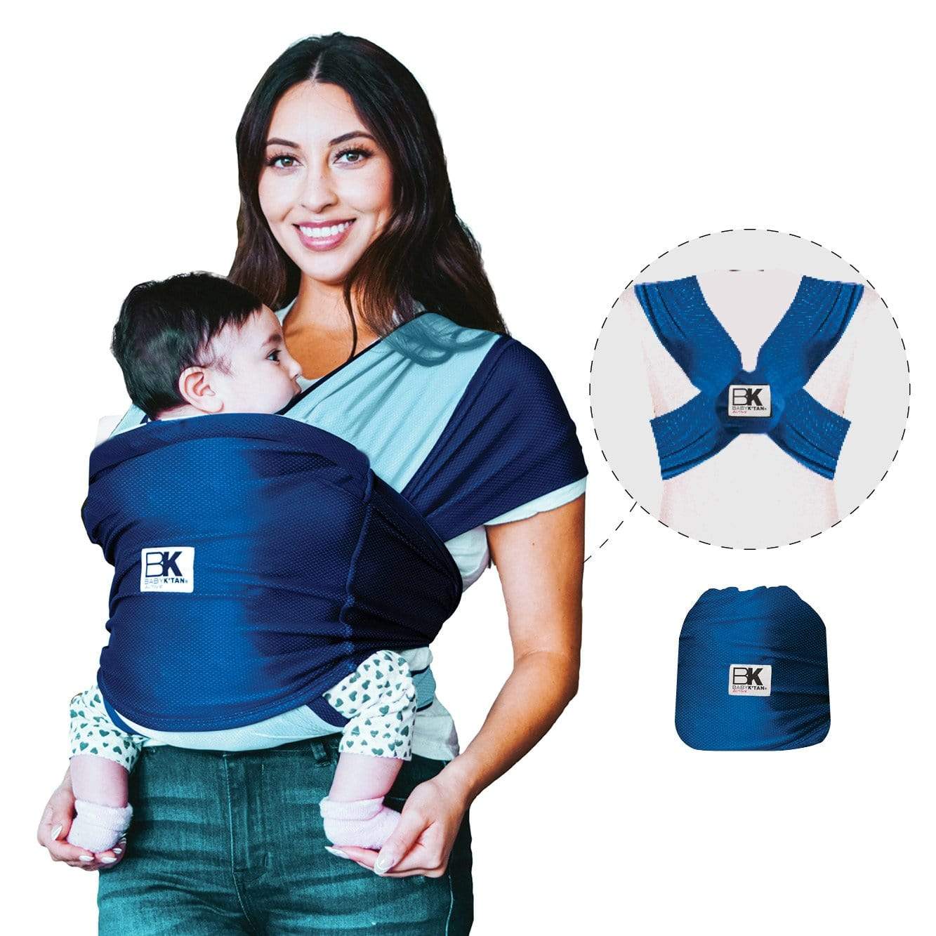 Baby K'tan Active Oasis Baby Carrier | Blue-Turquoise - Image 18