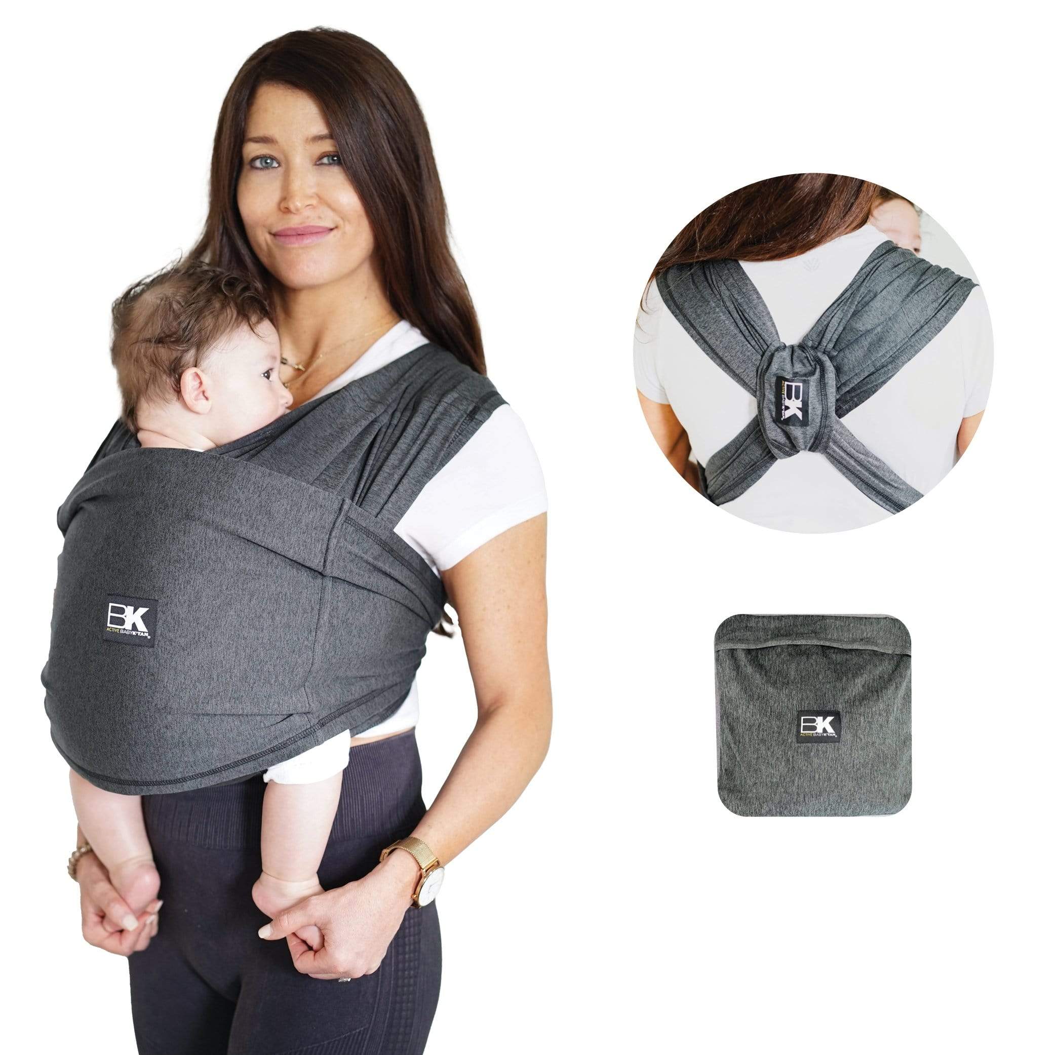 Baby K'tan Active Baby Carrier | Heather Black - Image 13