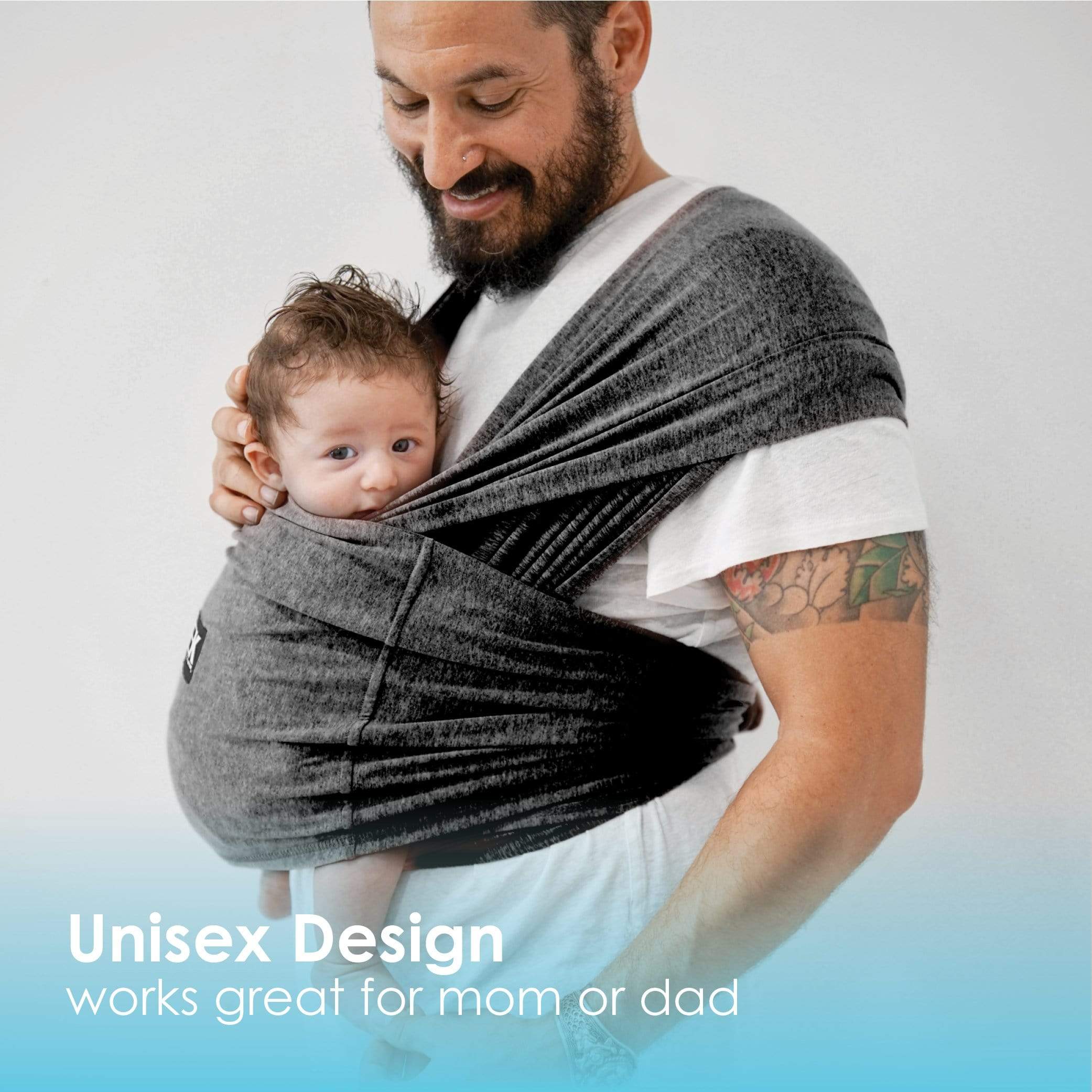 Baby K'tan Active Baby Carrier | Heather Black - Image 14