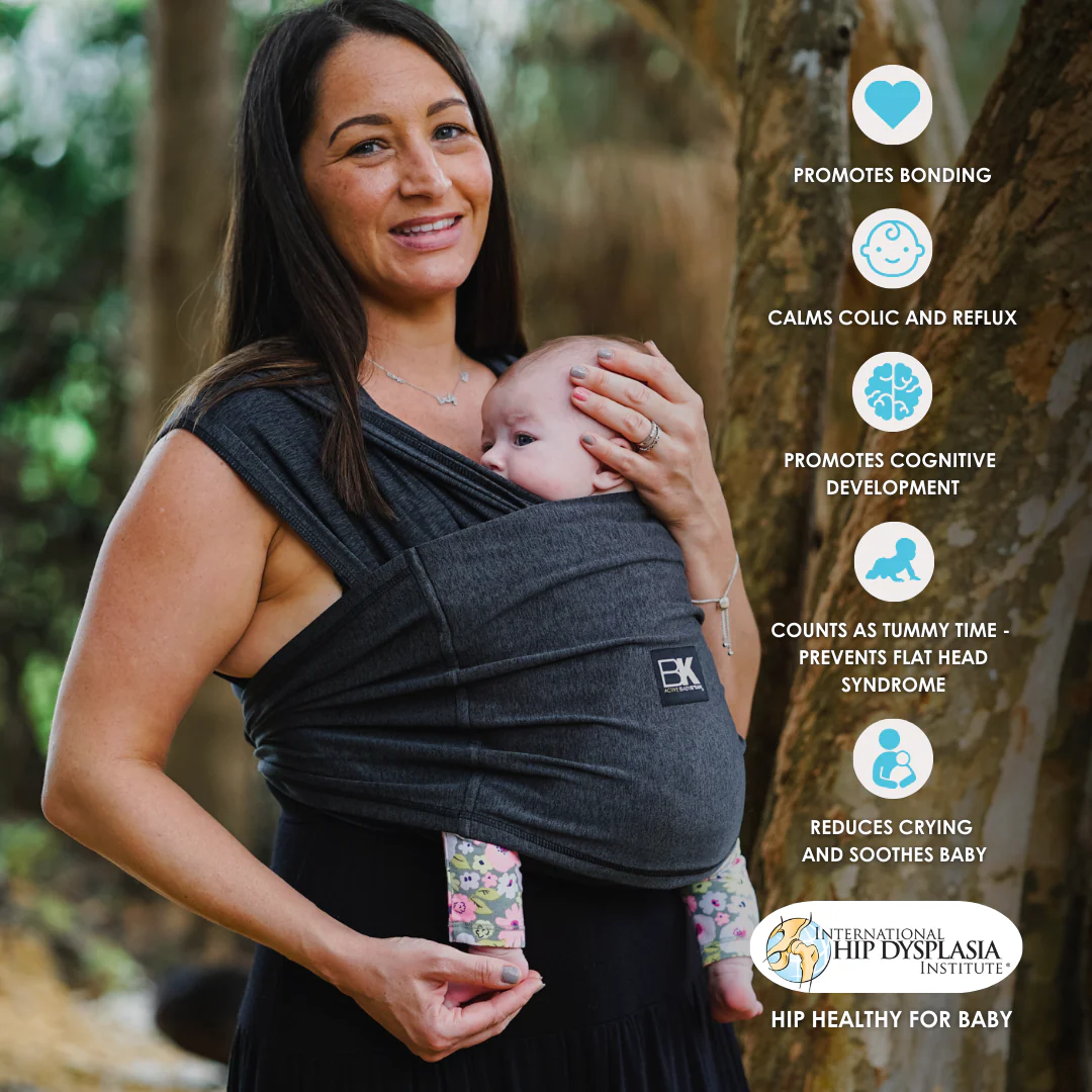 Baby K'tan Active Baby Carrier | Heather Black - Image 5