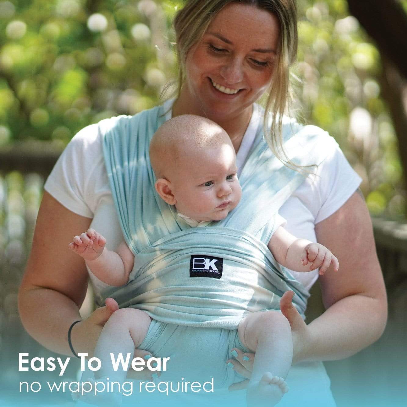 Baby K'tan Print Baby Carrier | Misty Blue - Image 15