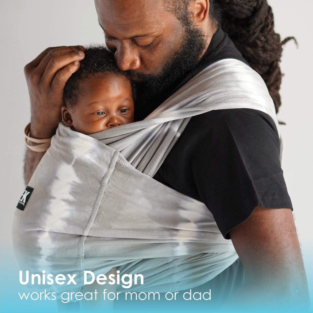 Baby K'tan Print Baby Carrier | Misty Blue - Image 16