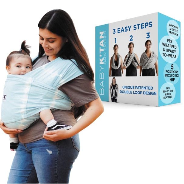 Baby K'tan Print Baby Carrier | Misty Blue - Image 4