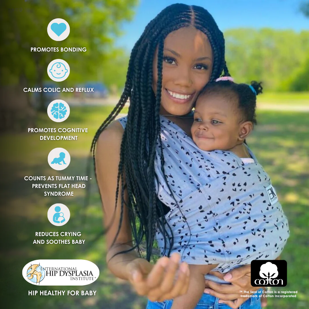Baby K'tan Print Baby Carrier | Misty Blue - Image 6