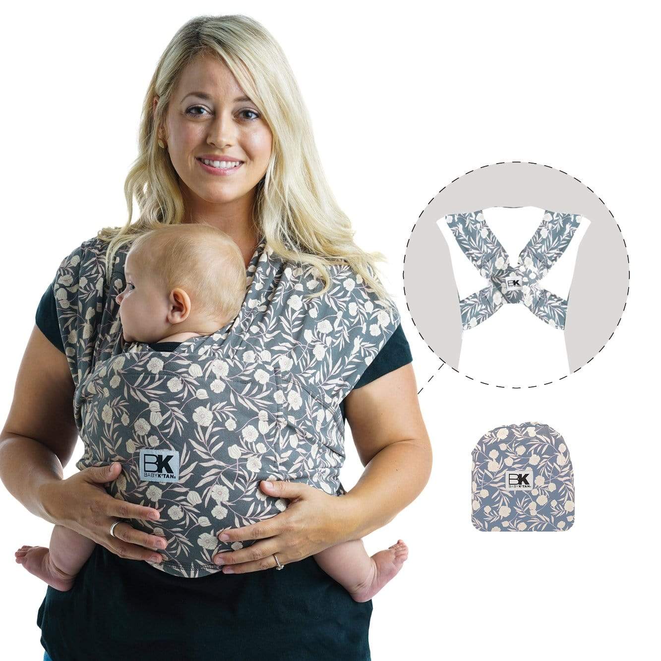 Baby K'tan Print Baby Carrier | Floral Garden - Image 10