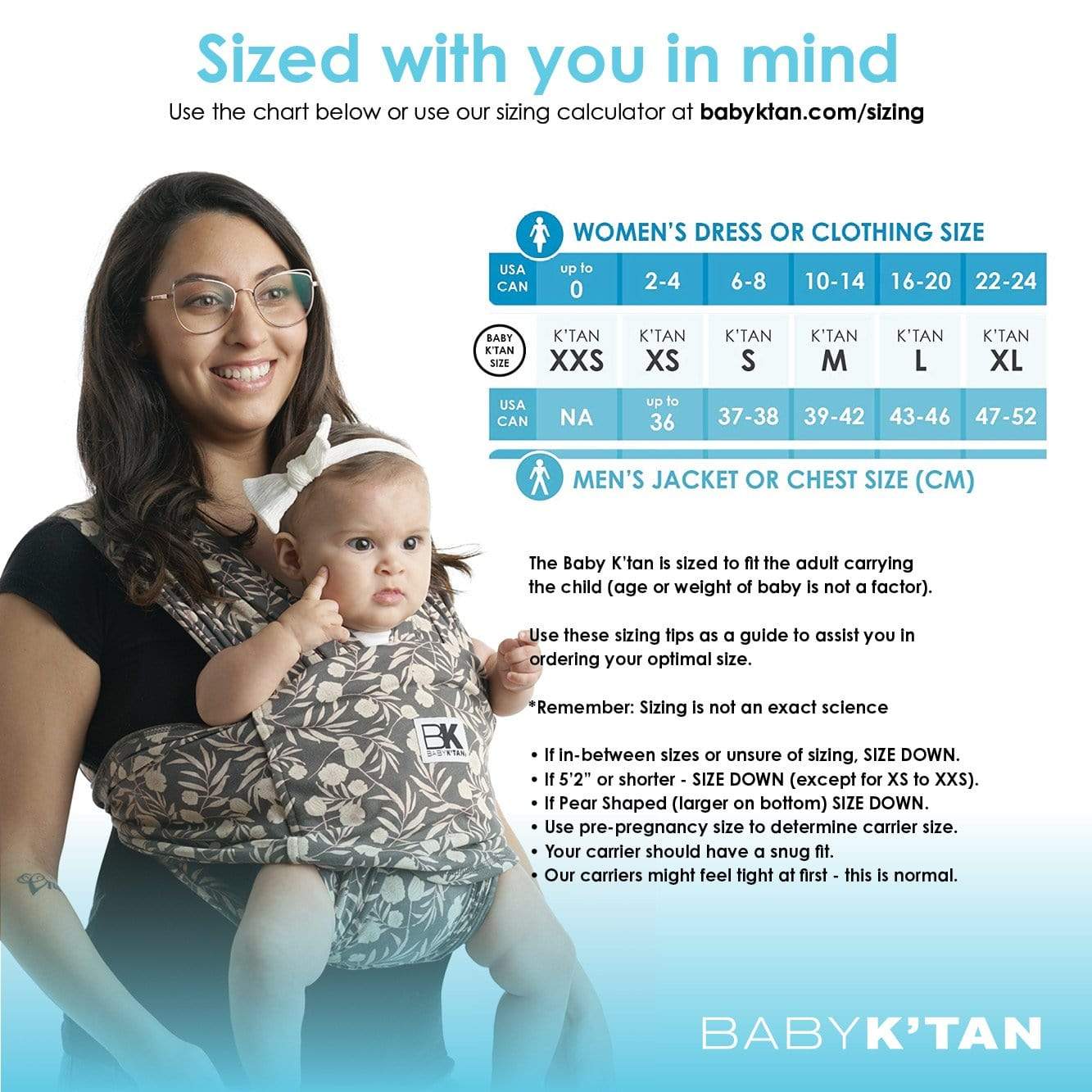 Baby K'tan Print Baby Carrier | Floral Garden - Image 3
