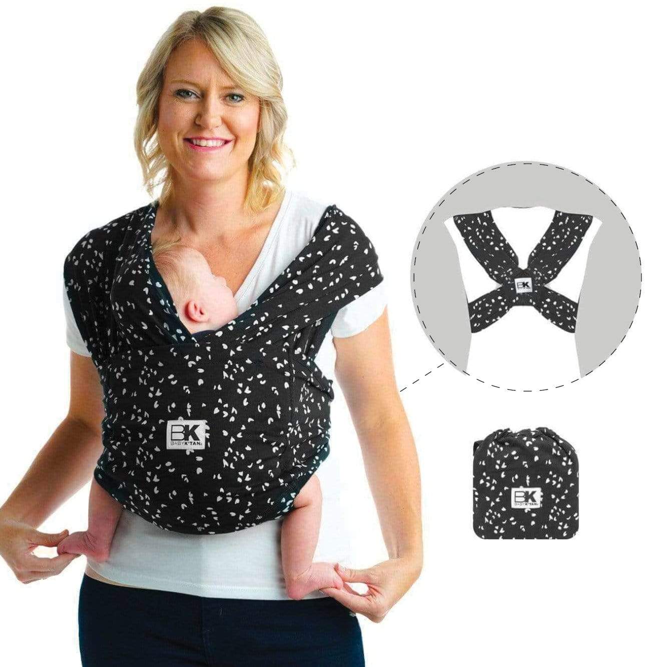Baby K'tan Print Baby Carrier | Sweetheart Black - Image 13