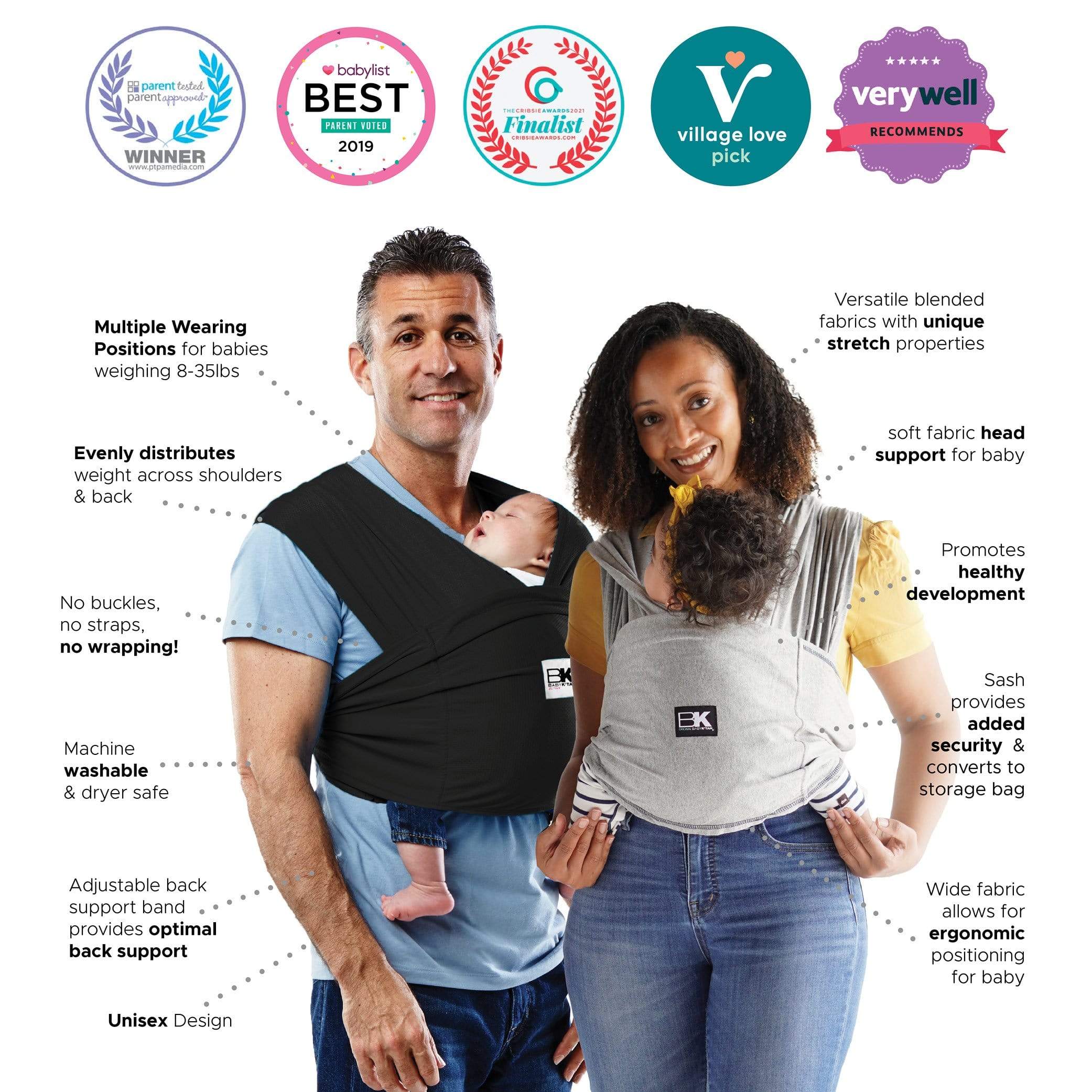 Baby K'tan Print Baby Carrier | Sweetheart Grey - Image 14