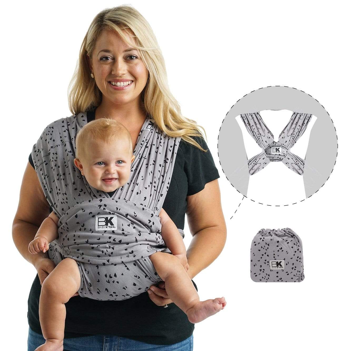 Baby K'tan Print Baby Carrier | Sweetheart Grey - Image 16