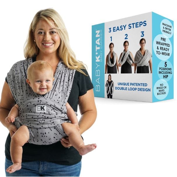 Baby K'tan Print Baby Carrier | Sweetheart Grey - Image 22