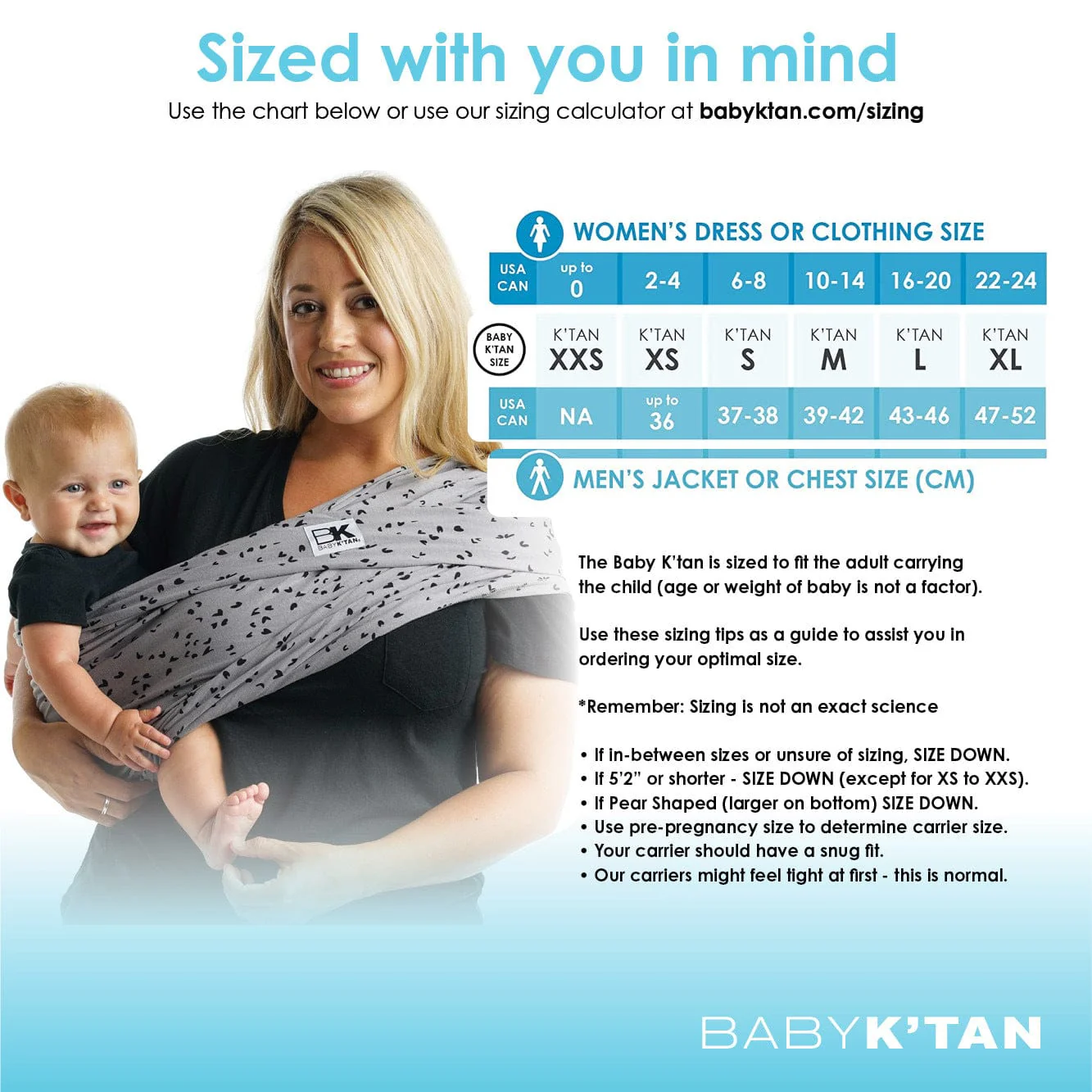Baby K'tan Print Baby Carrier | Sweetheart Grey - Image 3