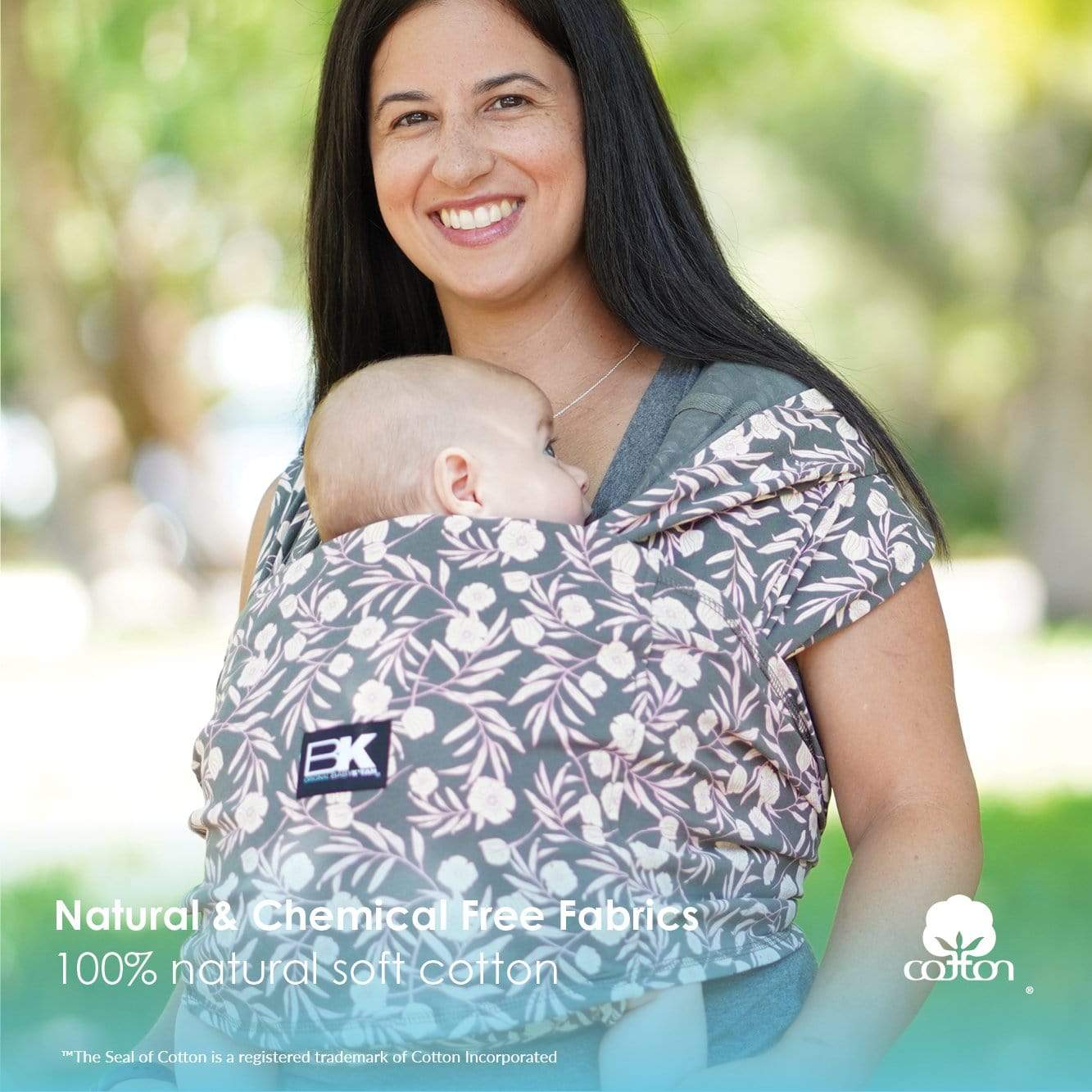 Baby K'tan Print Baby Carrier | Floral Garden - Image 8