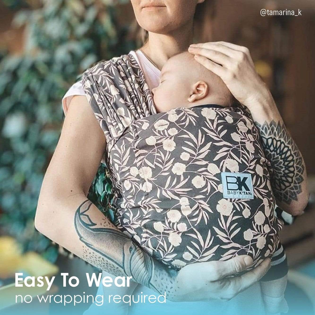 Baby K'tan Print Baby Carrier | Floral Garden - Image 9