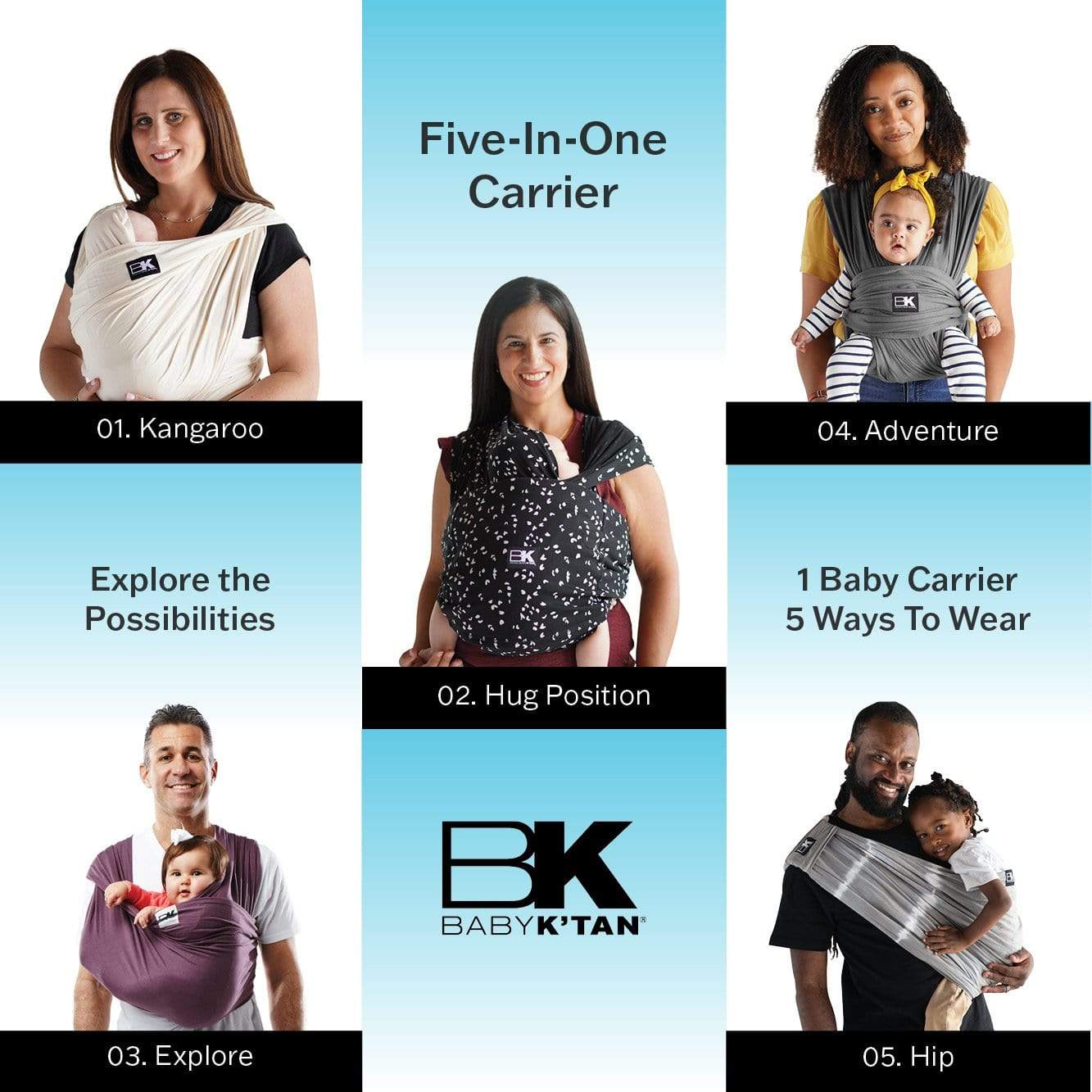 Baby K'tan Breeze Baby Carrier | Charcoal - Image 12