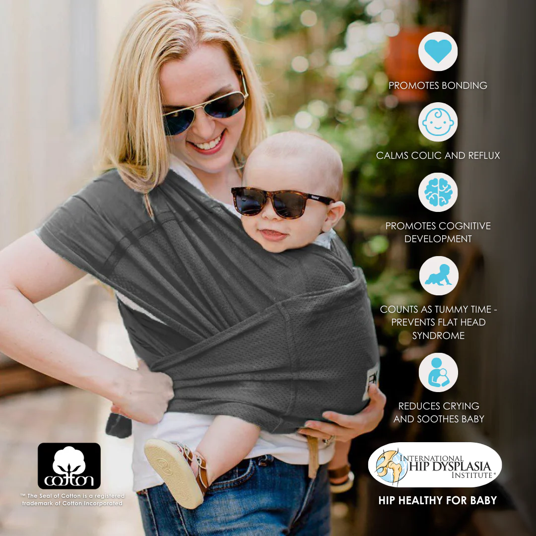 Baby K'tan Breeze Baby Carrier | Charcoal - Image 4