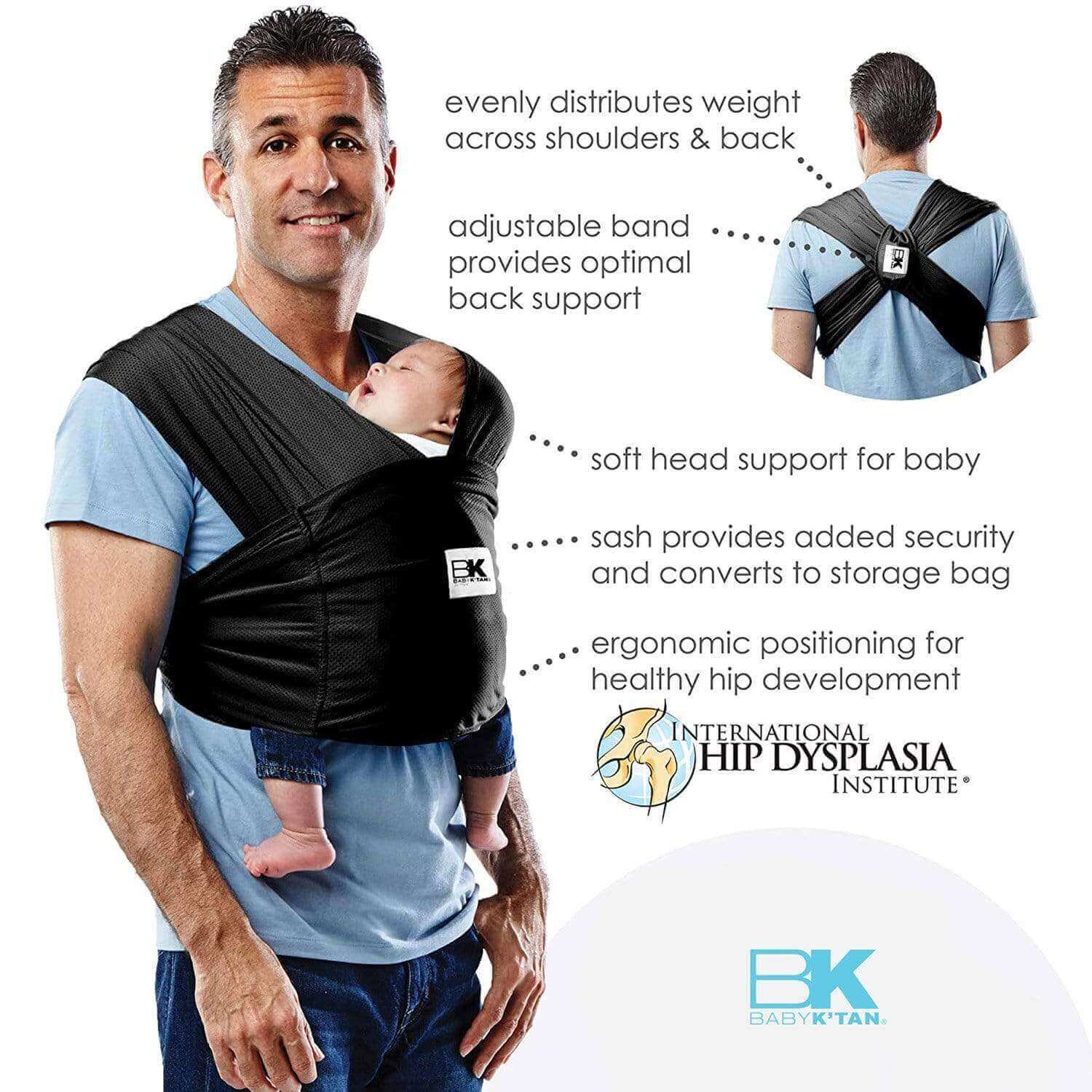 Baby K'tan Original Baby Carrier | Denim - Image 12