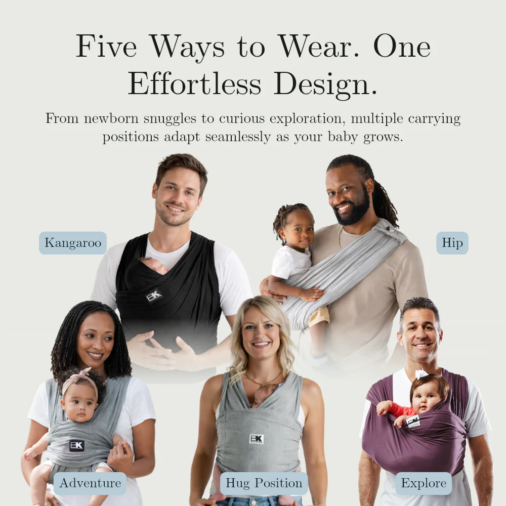 Baby K'tan Original Baby Carrier | Eggplant - Image 3