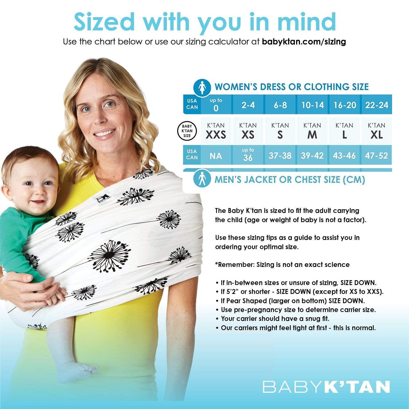 Baby K'tan Print Baby Carrier | Dandelion - Image 3