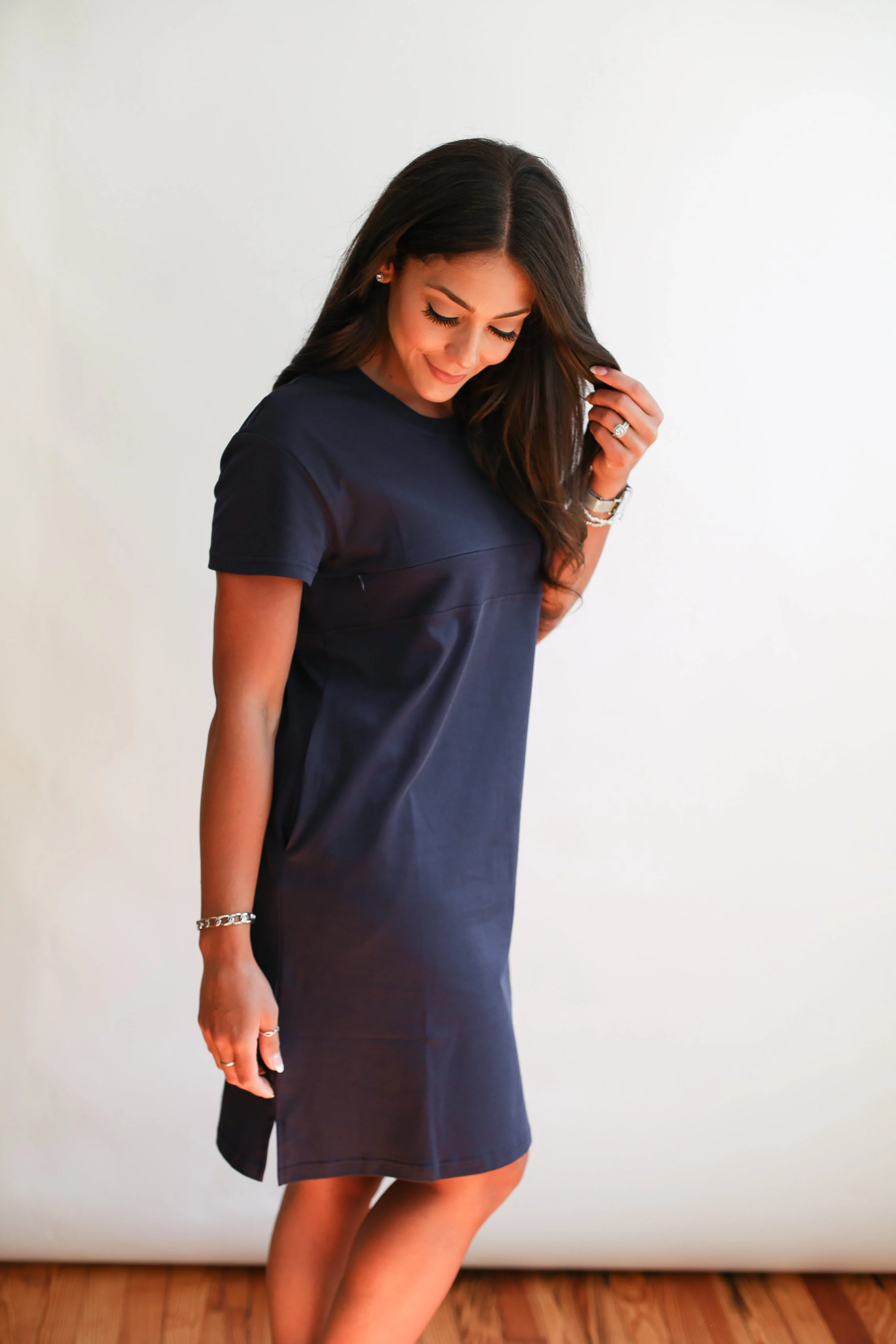 Breastfeeding Invisible Zipper T-Shirt Dress - Image 4