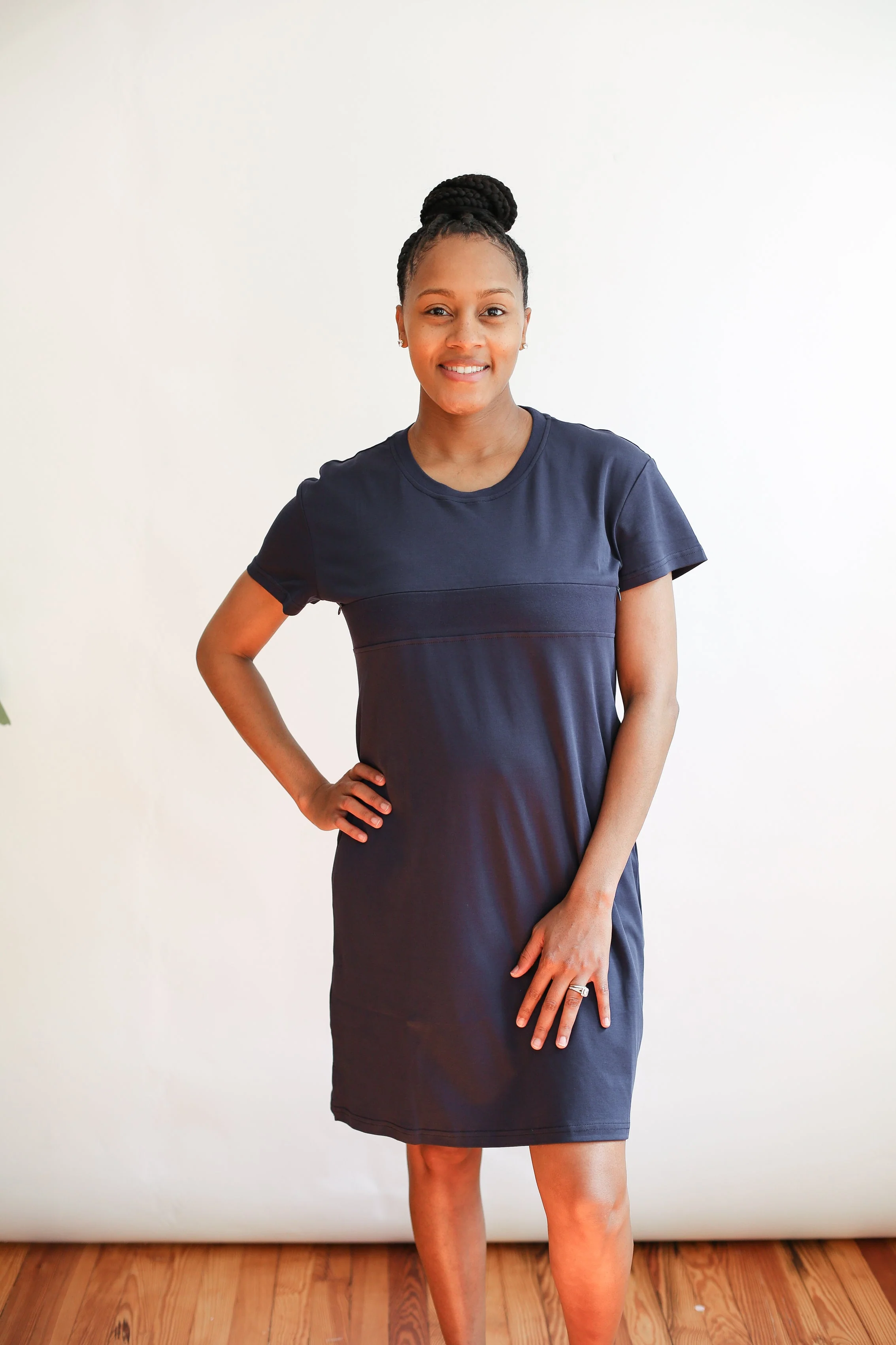 Breastfeeding Invisible Zipper T-Shirt Dress - Image 7