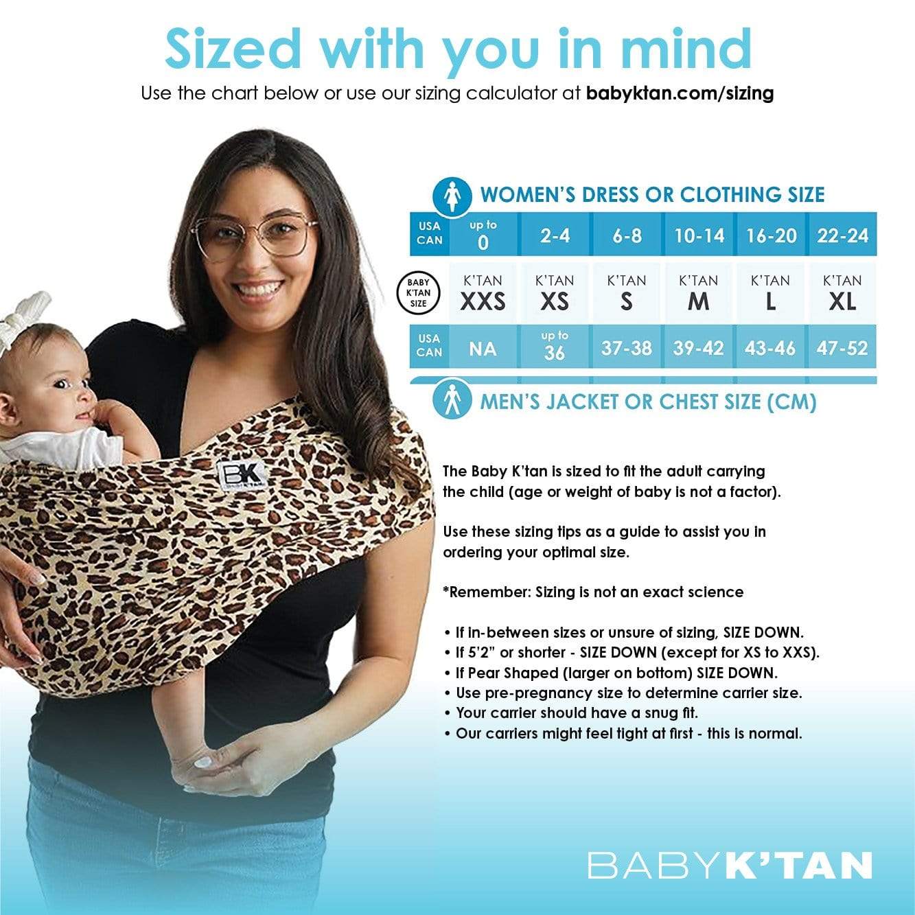 Baby K'tan Print Baby Carrier | Leopard Love - Image 3