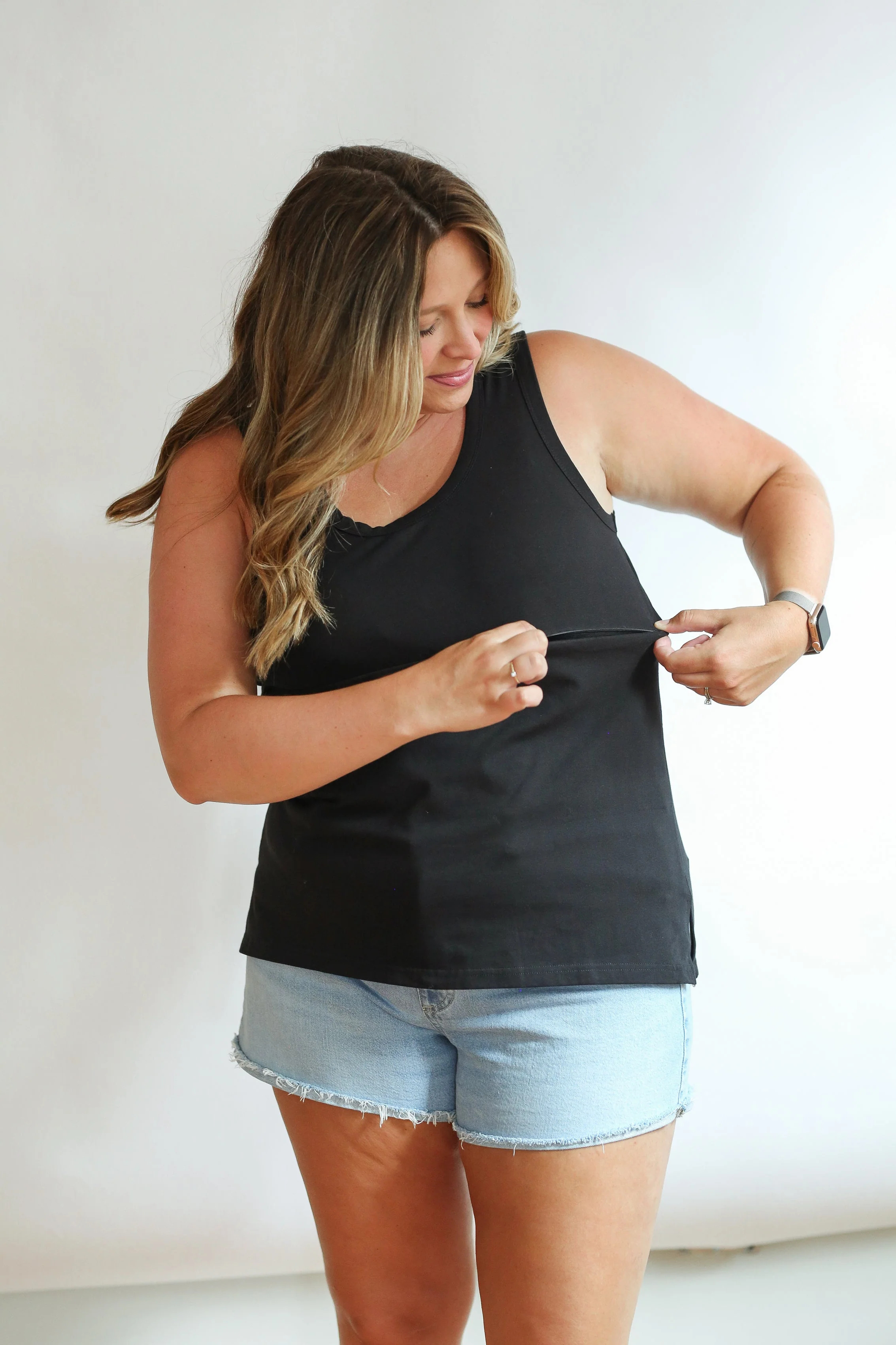 FINAL SALE - Invisible Zip Breastfeeding Tank Top - Image 19