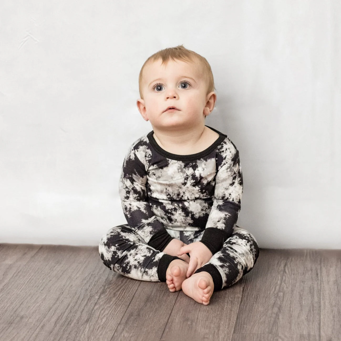 LONG SLEEVE 2 PIECE SETS- Black Tie Dye - Image 3
