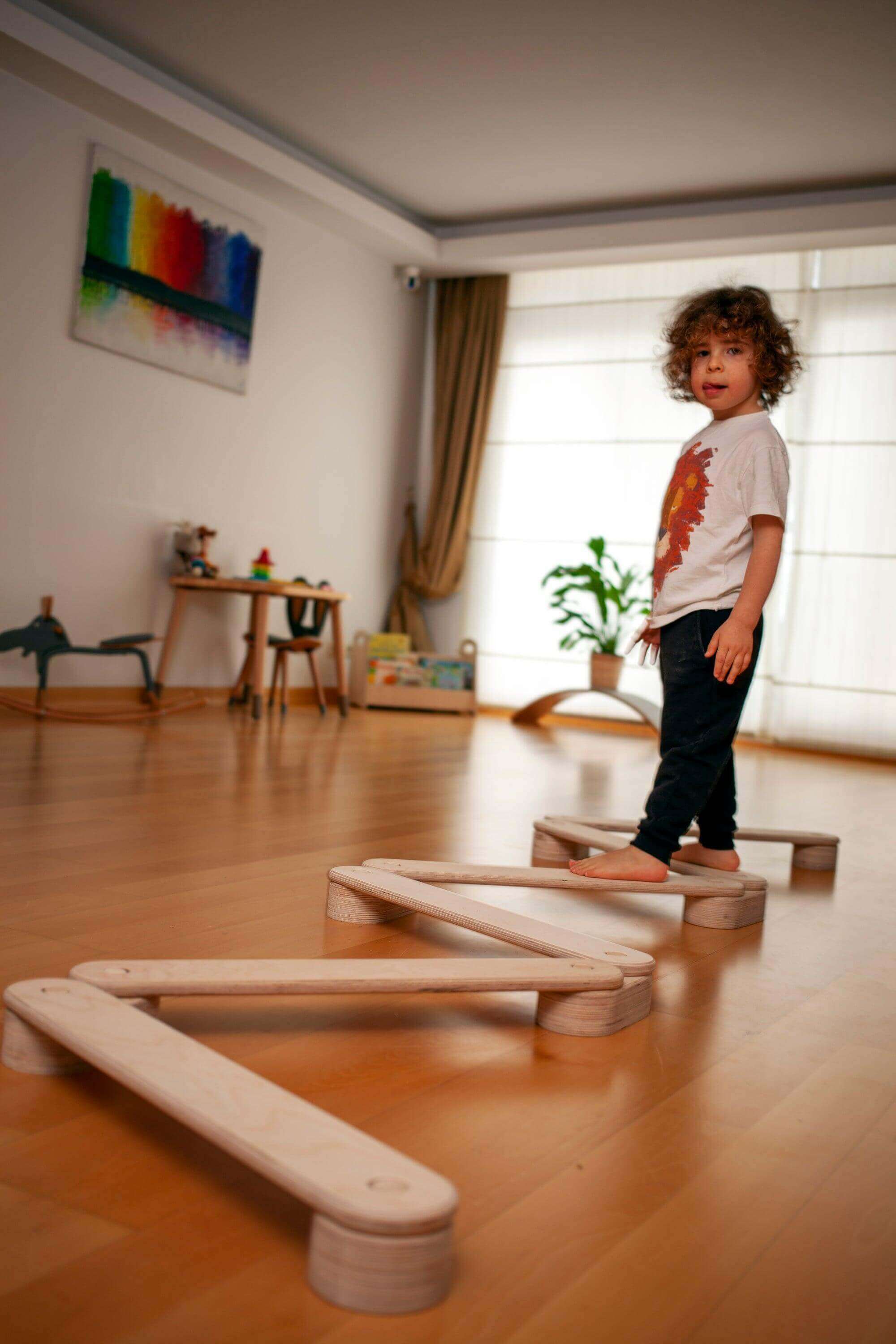 Montessori Balance Beam and Stepping Stones Set - Image 3