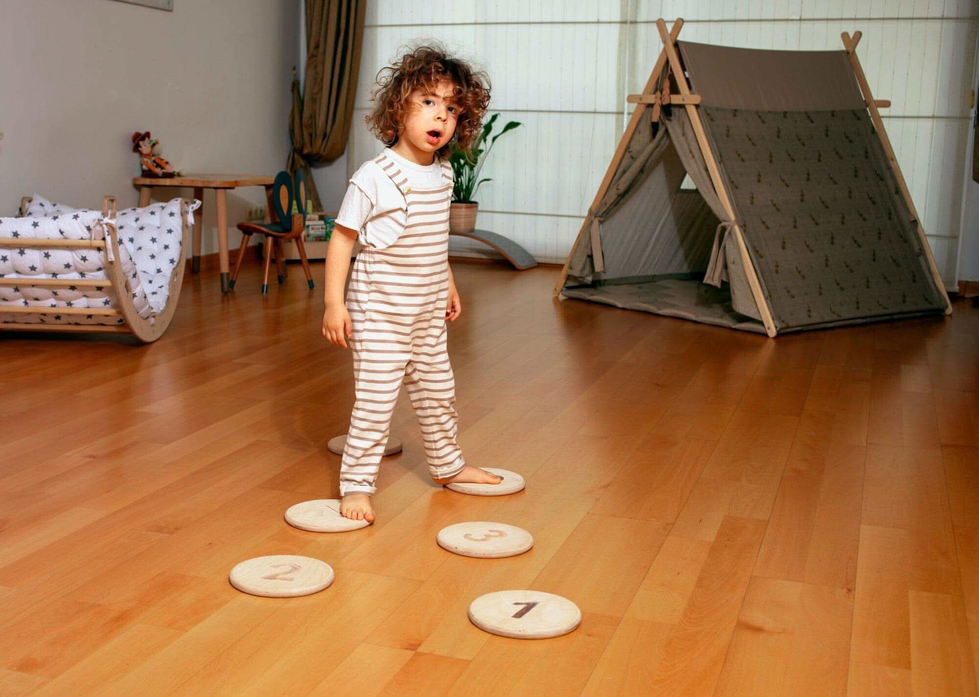 Montessori Balance Beam and Stepping Stones Set - Image 4