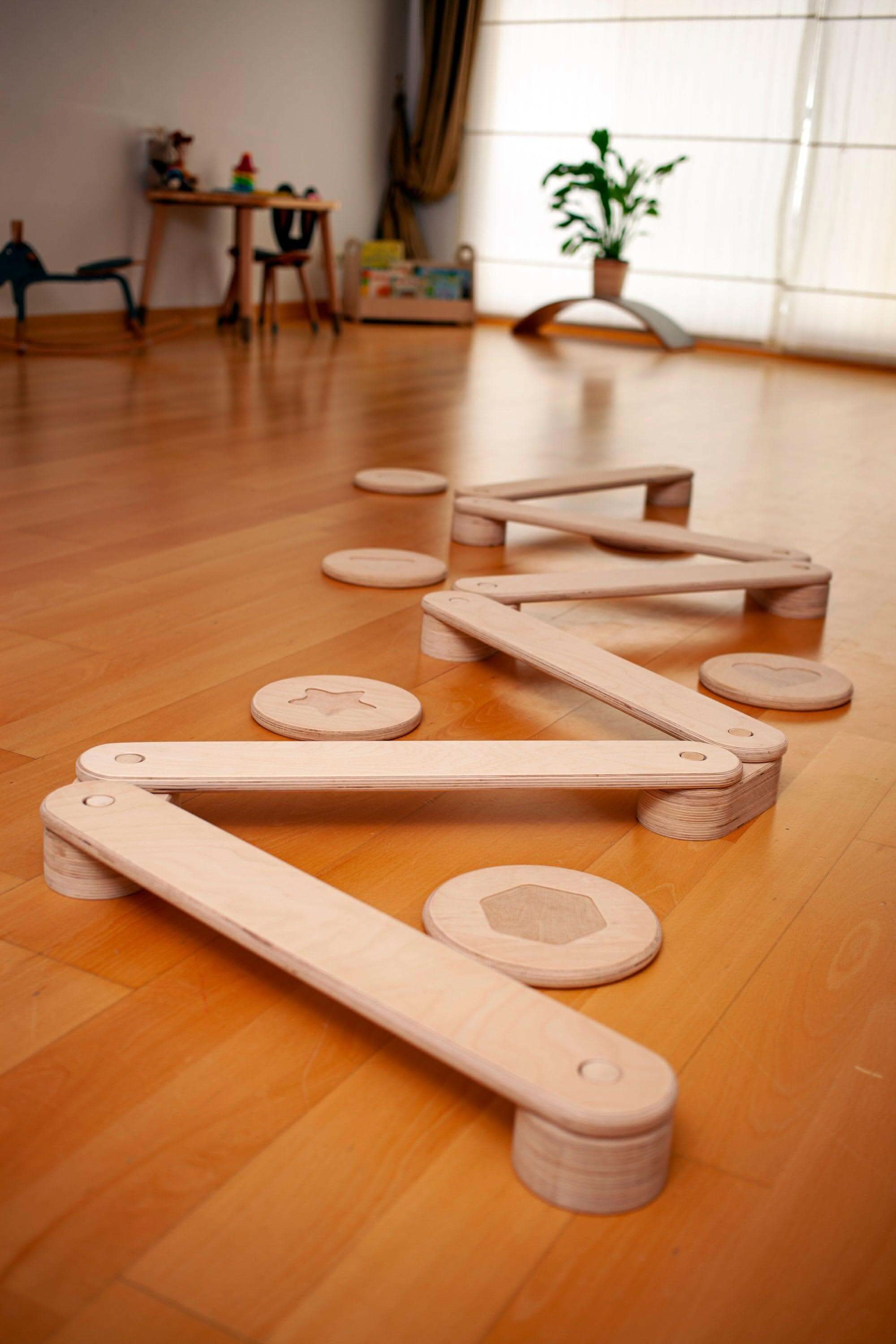 Montessori Balance Beam and Stepping Stones Set - Image 7