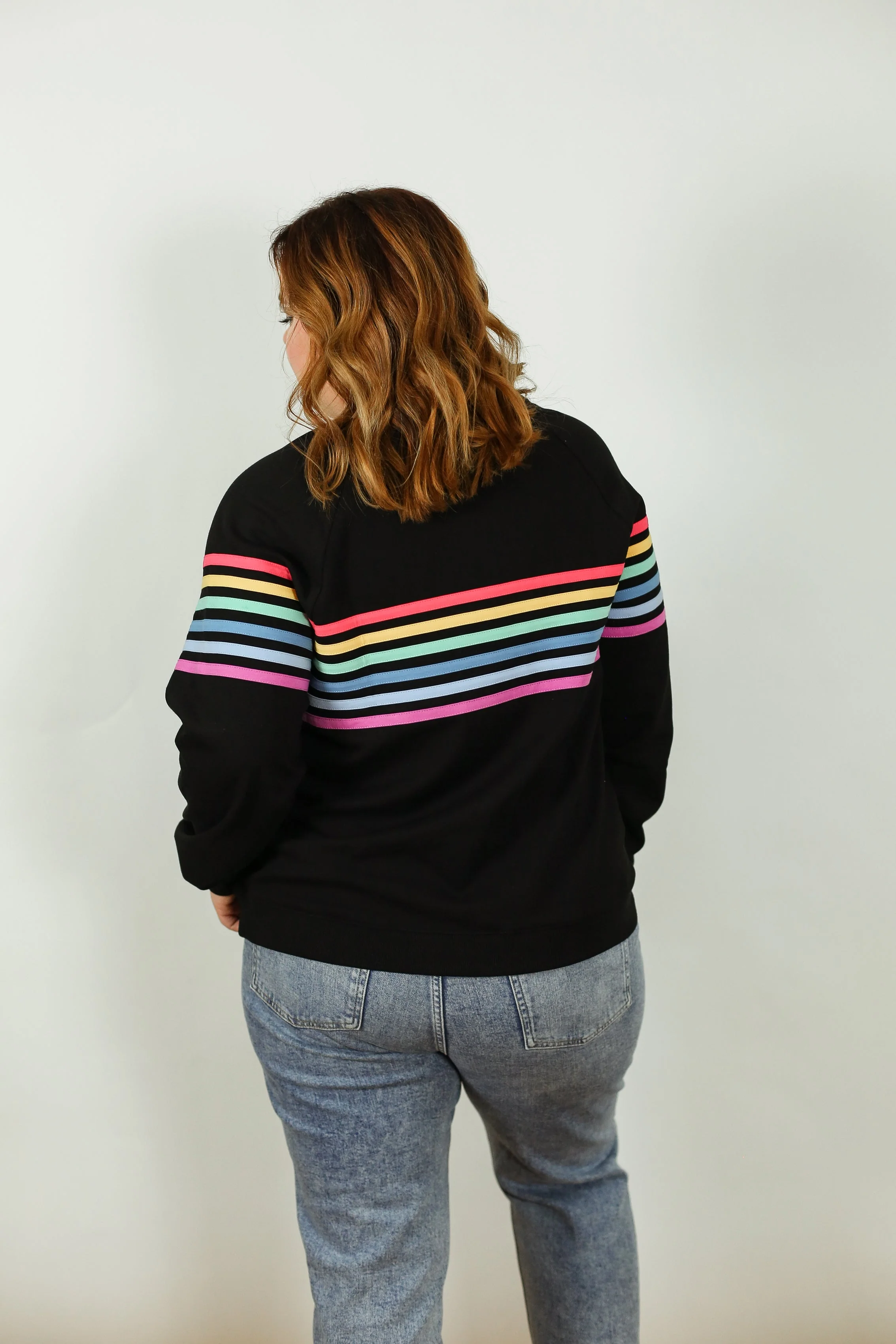 Six Stripe Invisible Zip Breastfeeding Sweatshirt - Image 16