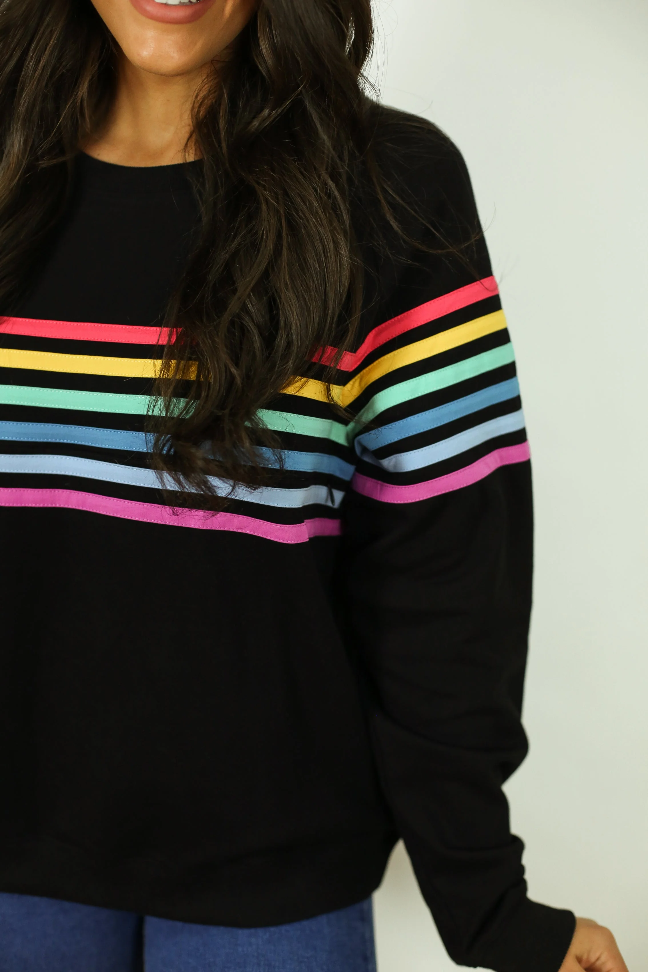 Six Stripe Invisible Zip Breastfeeding Sweatshirt - Image 20