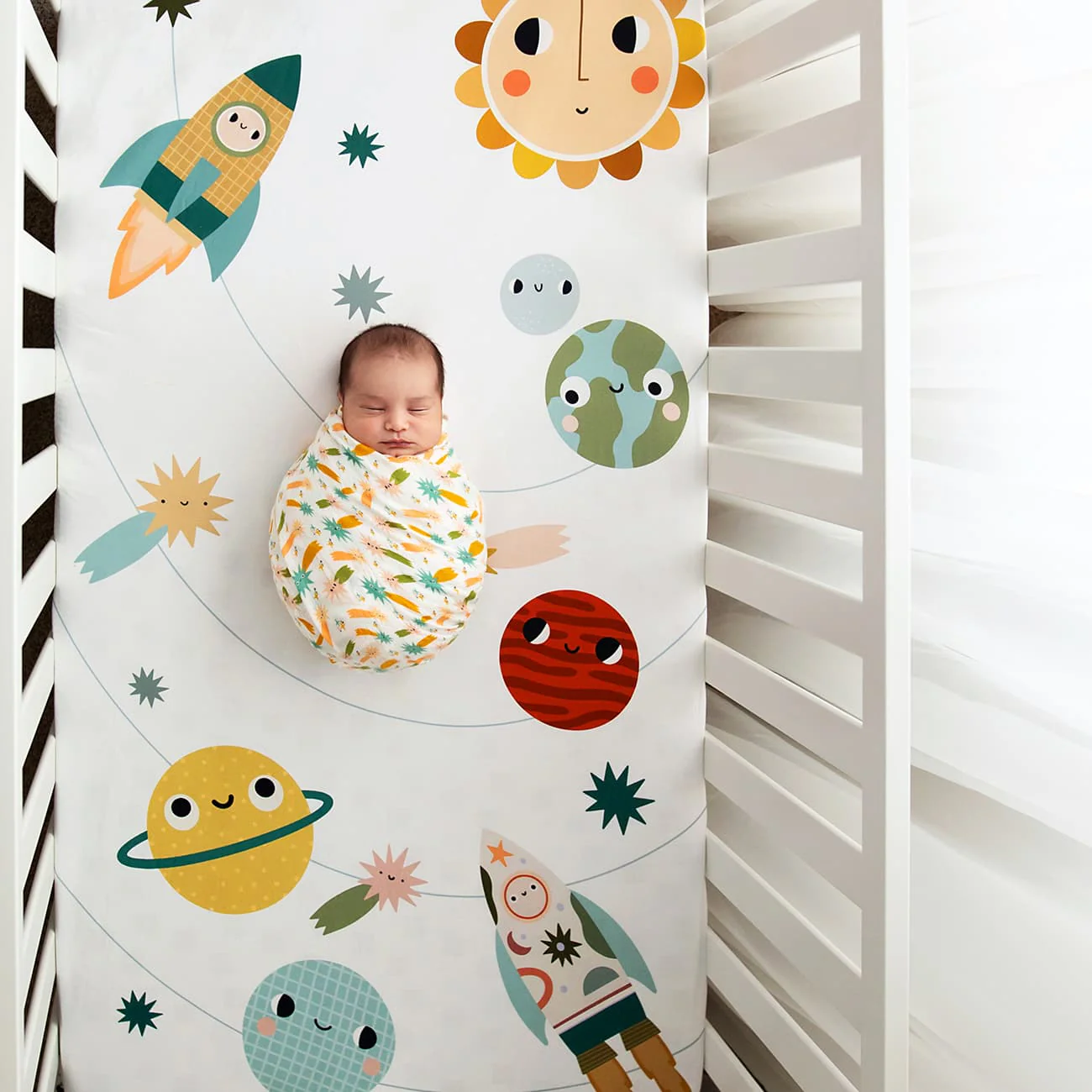 Space Explorer Standard Size Crib Sheet - Image 4