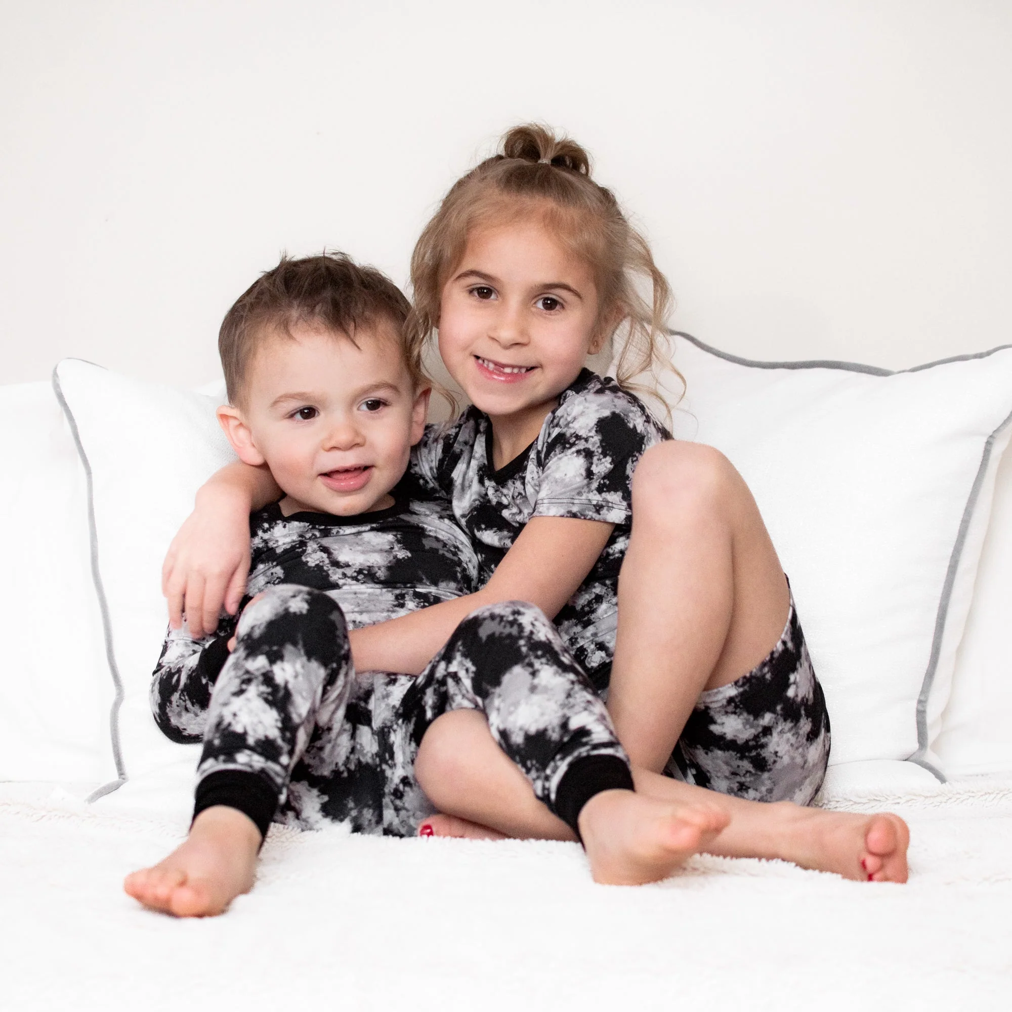 TWO PIECE SHORTIE SET- Black Tie Dye - Image 4