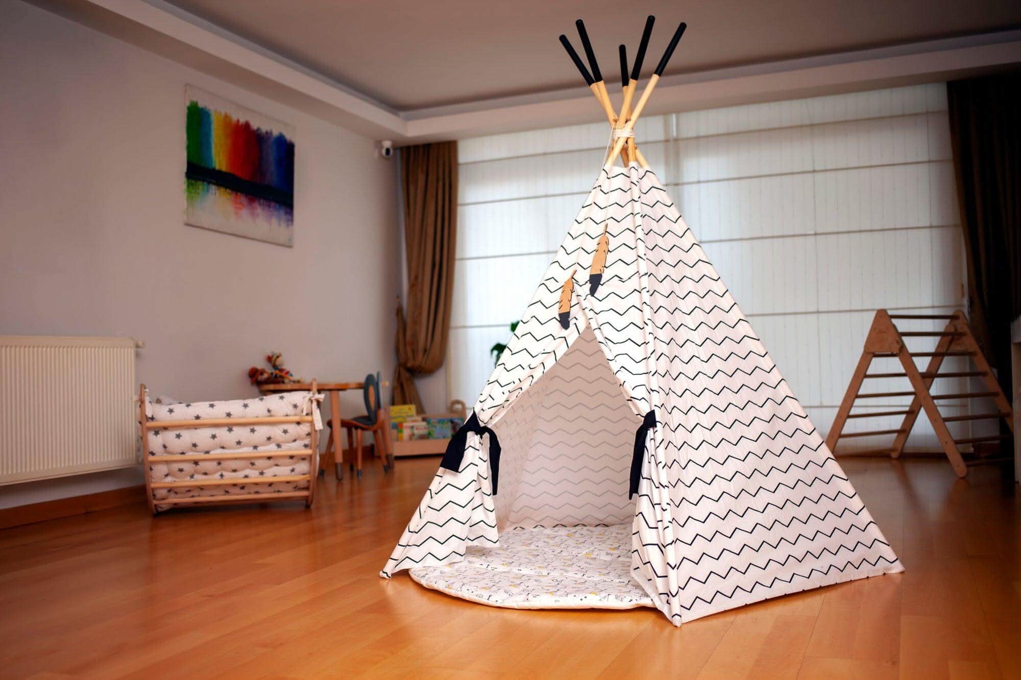 XL Teepee Tent and Play Mat Set - Image 10