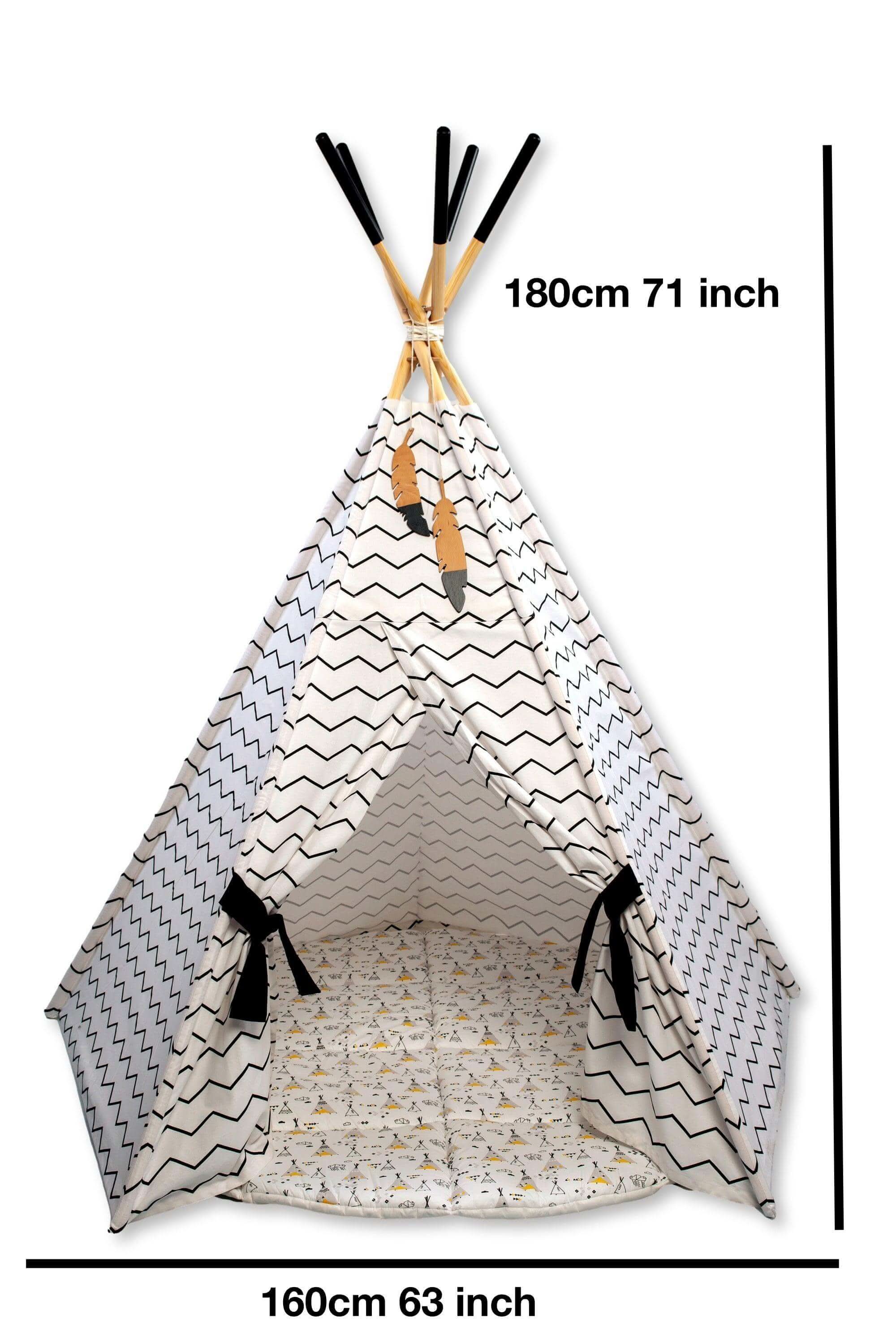 XL Teepee Tent and Play Mat Set - Image 3