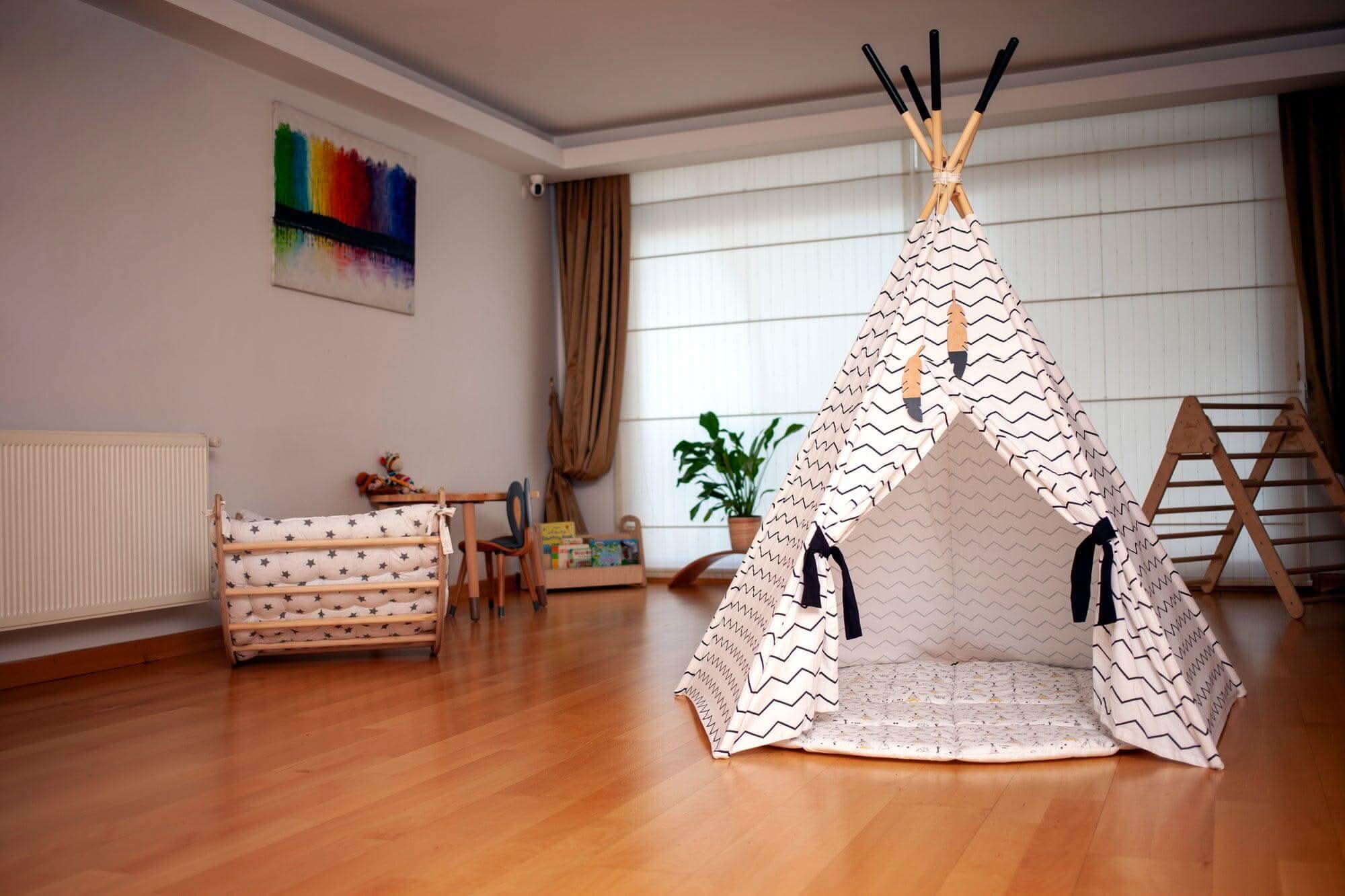 XL Teepee Tent and Play Mat Set - Image 5